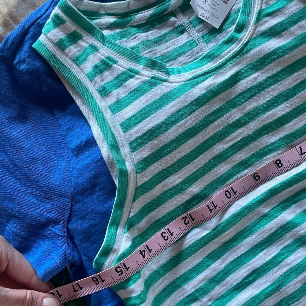 J. Crew Green & White Stripe Tank - Picture 4 of 6